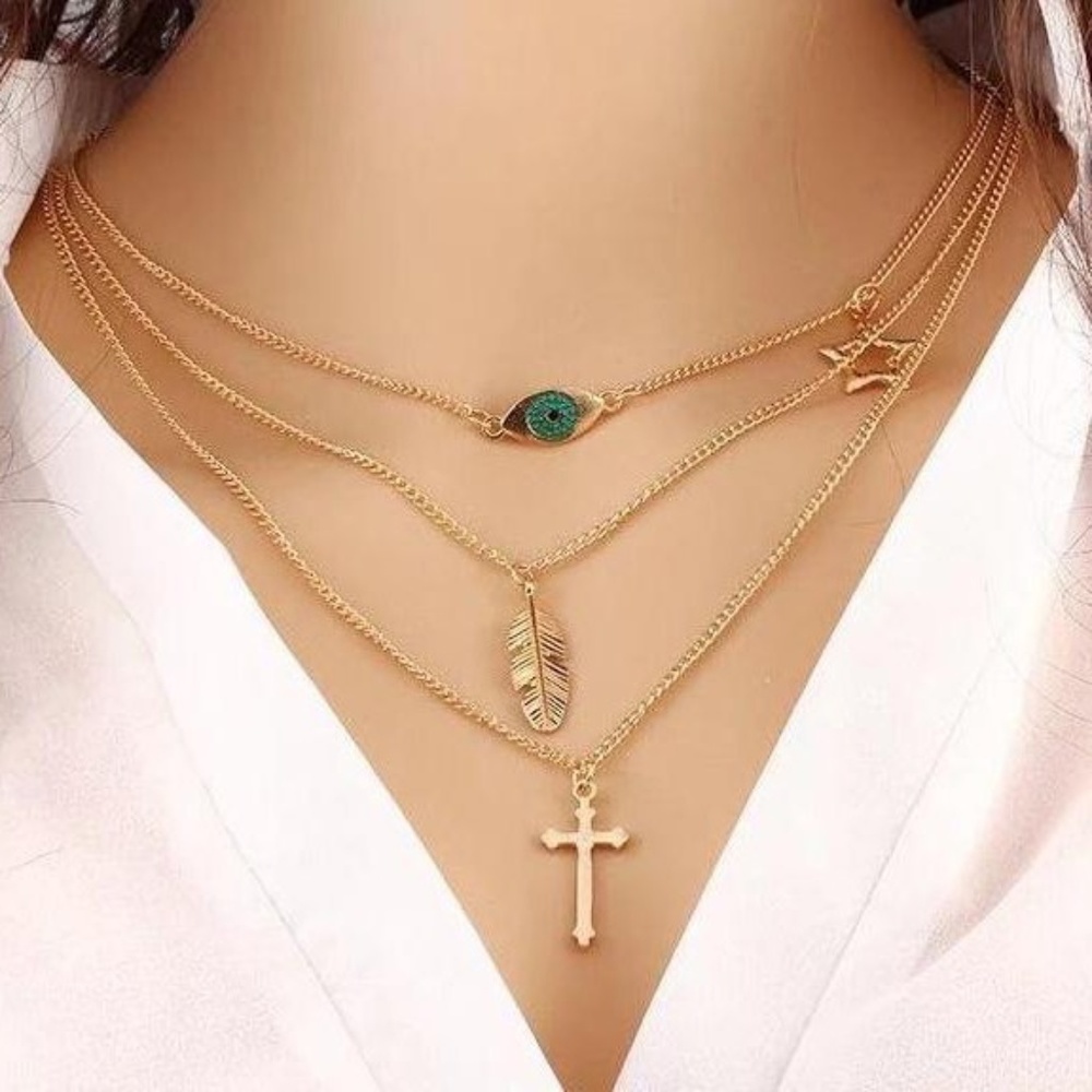 Trendy Multi-Layer Gold Necklace
